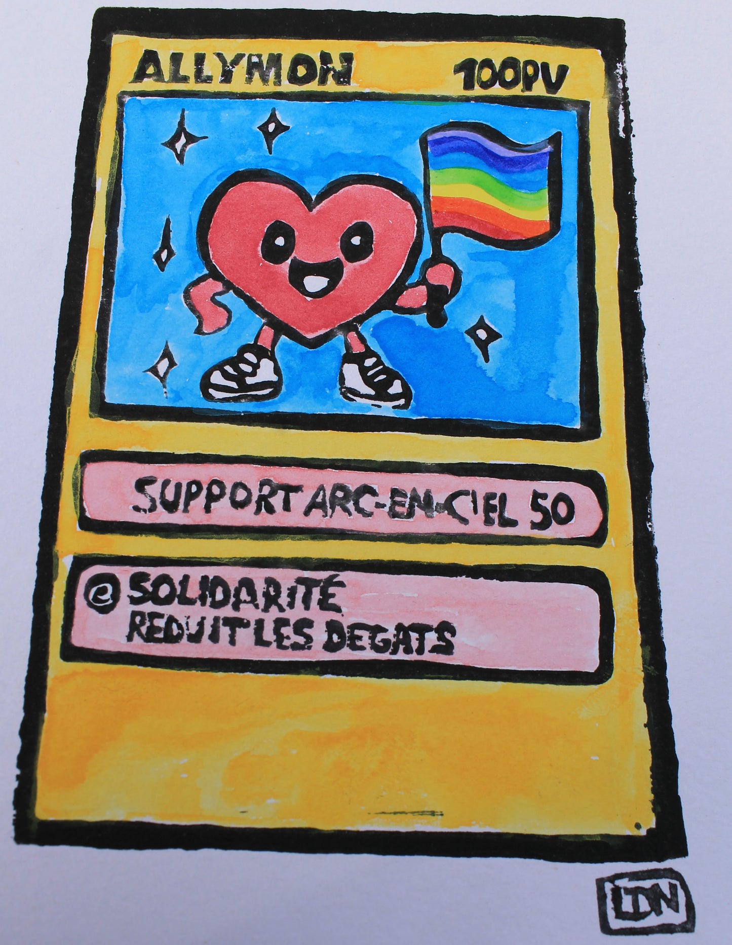 🌈 ALLYMON – le Cœur allié (version jaune)