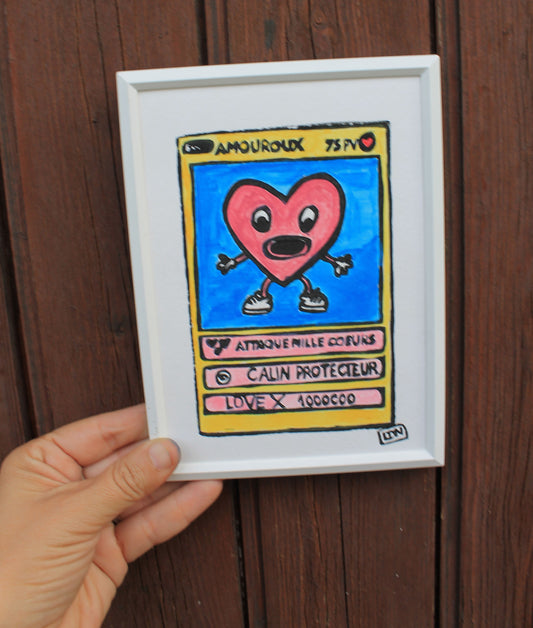 💖 AMOUROUX – Coeur Tendresse (version jaune)