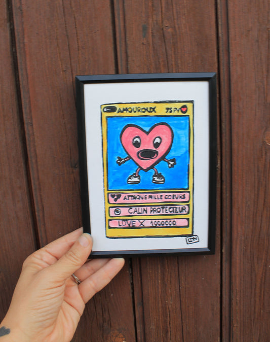 💖 AMOUROUX – Coeur Tendresse (version jaune)