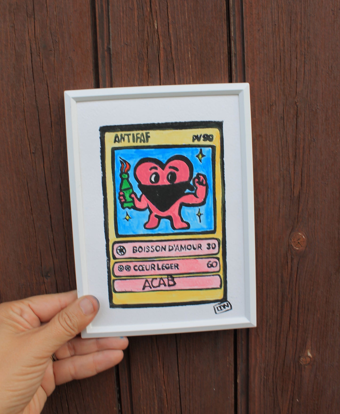 🔥 ANTIFAF – Coeur rebel (version jaune)