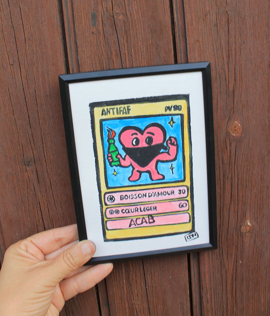 🔥 ANTIFAF – Coeur rebel (version jaune)